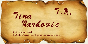 Tina Marković vizit kartica